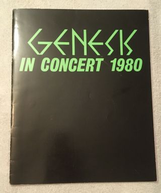 Vintage 1980 Genesis In Concert Tour Programme