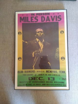 Miles Davis Poster With Frame 13x18