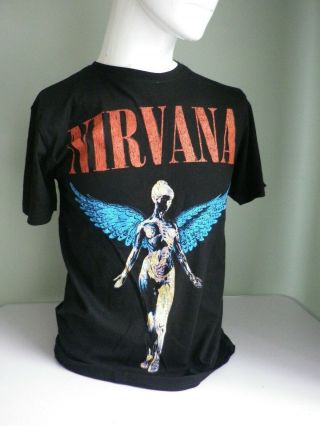 Nirvana " In Utero Angel " T - Shirt Black