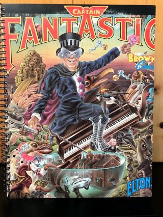 For The Elton John ‎– Captain Fantastic Lp Fan / Album Cover Notebook Vintage