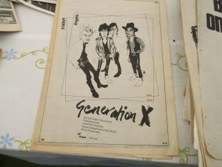 BILLY IDOL x5 GENERATION X A BUNDLE OF POSTERS FOR FRAMING 3