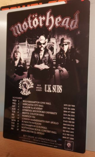 Motorhead - The World Is Yours Tour 2011 8x12 Metal Sign
