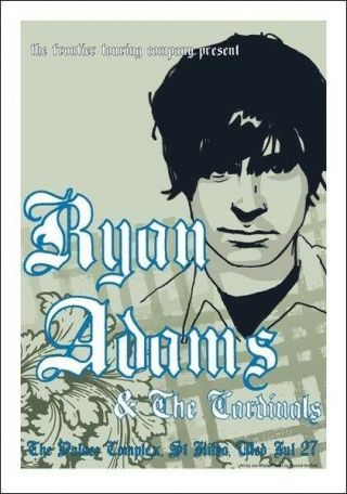 Ryan Adams & The Cardinals Palace St Kilda 2005 Concert Poster Art Joe Whyte