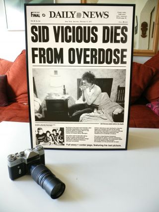 Sid Vicious Newspaper Poster,  Sex Pistols,  Jamie Reid,  Swindle,  Clash,  Nancy