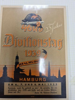 Germany 1938 Military Program Card H1