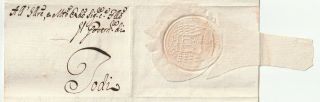 1807/08 2 X Rome Italy Letters With Embossed Large Paper Seals To Todi - Italie