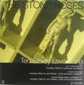 Stone Roses Display Poster Ten Storey Love Song Uk Promo Only In - Store