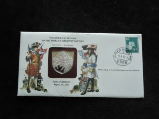 Germany 1982 Cover With Sterling Silver Medal.  Battle Of Blenheim
