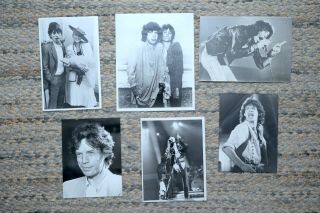 6 Press Photos Of Mick Jagger,  Rolling Stones.  1970s - 80s