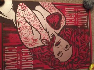 Panic At The Disco Screen Print Poster 18x24 1.  28.  14 Silver Spring.  In Tube