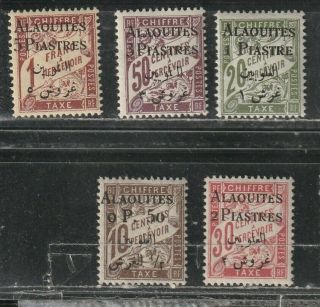 1925 French Colony Stamps,  Alaouites Syria Postage Due Full Set Mh,  Sc J1 - 5