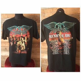 Aerosmith Rockin The Joint 05 - 2006 Tour T - Shirt 2 - Sided Graphic Men 