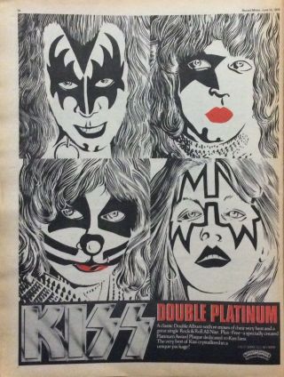 Kiss - Vintage Press Poster Advert - Double Platinum - 1978