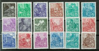Germany Ddr 1953 Definitives - Five - Year Plan Full Set Mnh 2665
