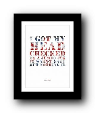Blur Song 2 ❤ Song Lyrics Typography Poster Art Print 2