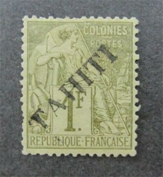 Nystamps France Tahiti Stamp 16 Og H $100 Signed D18x3404
