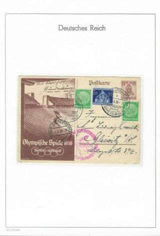 Germany 3rd Reich,  Og Zeppelin,  Commercial,  `heil Hitler` Greeting (t3)