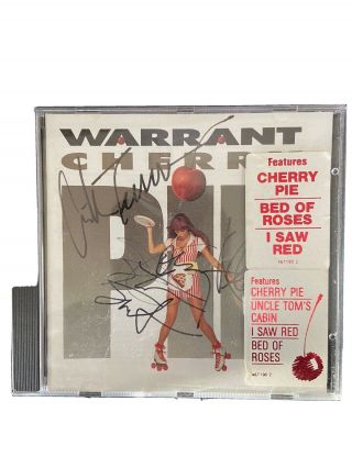 Warrant Cherry Pie Autographed Cd Jani Lane
