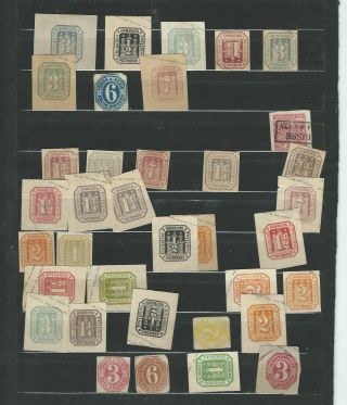 Old German States - Postal Stationary Cut - Outs On Old Stock Page??