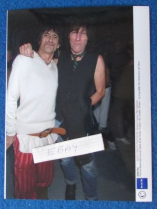 Press Photo - 8 " X6 " - Rolling Stones - Ronnie Wood & Jeff Beck - 2006