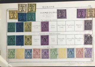 Germany: Institut Hamburger Boten W.  Krantz & C.  Harmer Issues 1850s? On Sheet Mh
