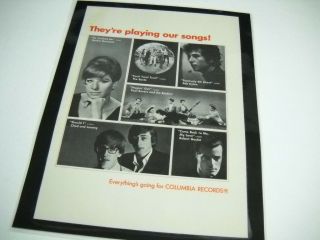 Streisand Bob Dylan Paul Revere & Raiders Byrds Preserved 1965 Promo Poster Ad