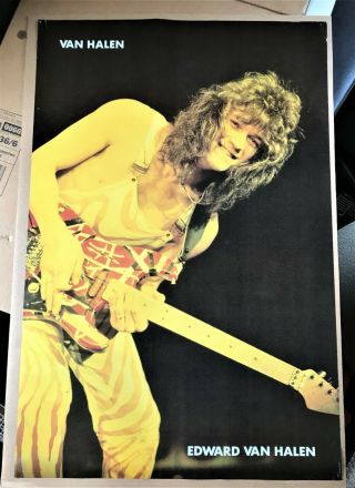 Eddie Van Halen Vintage Poster (iron Maiden,  Metallica,  Ozzy,  Slayer,  Ac/dc