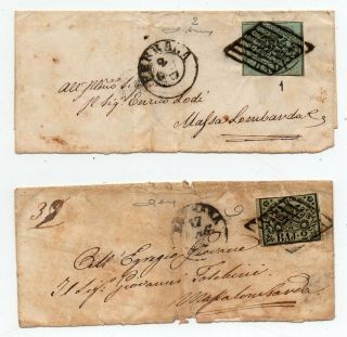1850´s Italy Roman States Covers Lot,  Scarce Cancels / Franking,  Rare