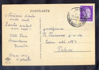11282 Germany (kurland),  1945,  Greatings Card In Kurland Encirclement Time As Local