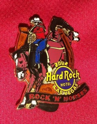 Hard Rock Cafe Hrc 2002 Las Vegas Rock N Horses Cowboy Rodeo Collectible Pin /le