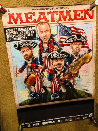 The Meatmen European Tour Poster 2012 Big Tesco Vee Punk