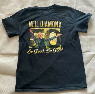 Neil Diamond 50 Year Anniversary 2017 Tour Shirt Licensed Black Men 