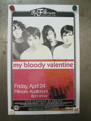 My Bloody Valentine Fillmore Auditorium Denver 2009 Show Poster Kevin Shields