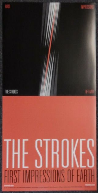 The Strokes First Impressions of Earth 2006 DOUBLE - SIDED PROMO POSTER 2