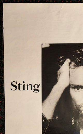 STING Nothing Like the Sun 24x36 promo poster A&M 1987 the POLICE 2