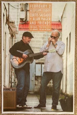 Curtis Salgado & Alan Hager 2018 Gig Poster Portland Oregon Concert