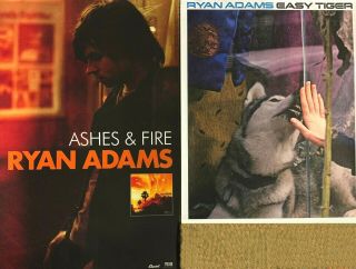 Set Of 2 Ryan Adams Posters Ashes & Fire Easy Tiger Promo Only 2007 & 2011