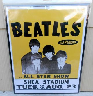 The Beatles Shea Stadium Concert Aug 23 All Star Show Tin Sign 14 X 11 Trend