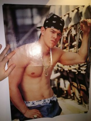 @ 90s MArky Mark wahlberg rap/ wall poster hott shirtless 3
