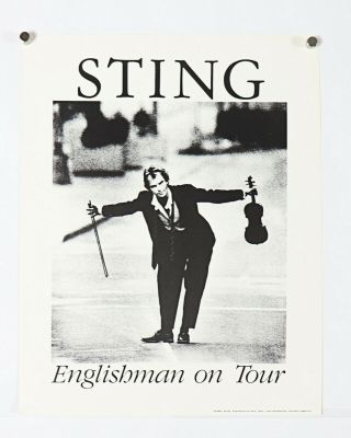 Sting Englishman On Tour Mini Poster 11 " X 14 " Nos