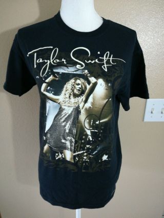 Taylor Swift 2009 Fearless Concert Tour Black Double Sided T - Shirt Size Small Z9