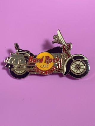 Hard Rock Cafe Buenos Aires Black & White Harley Motorcycle Silver Pin Hrc 1437