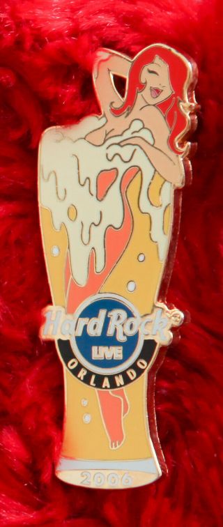 Hard Rock Cafe Pin Orlando Live Beer Pint Glass Girl Nude Cup Hat Lapel Logo
