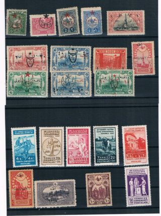 Turkey Old Mh Stamps On 2 Cards [10063]
