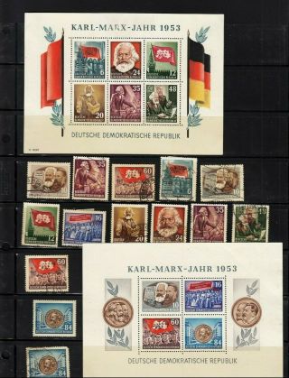 Ddr Stamps,  1953 Year,  Bl 8/9a,
