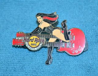 Hard Rock Cafe 2007 Atlantic City Red Guitar Dancer Pin 37587