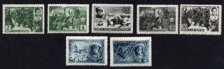 Russia Ssr 1942 Set Of Stamps Zagor 730 - 36 Mh Cv=95$