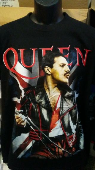Queen / Freddie Mercury Mens Double - Sided Black T - Shirt - Size Xl - Cond.