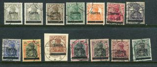 Germany Saar 1920 Mi 1 - 9,  11 - 15 Sc 1 - 9,  11 - 15 Overprint 4335
