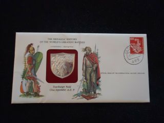 Germany 1981 Cover With Sterling Silver Medal.  Battle Of Teutoburger Wald A.  D.  9